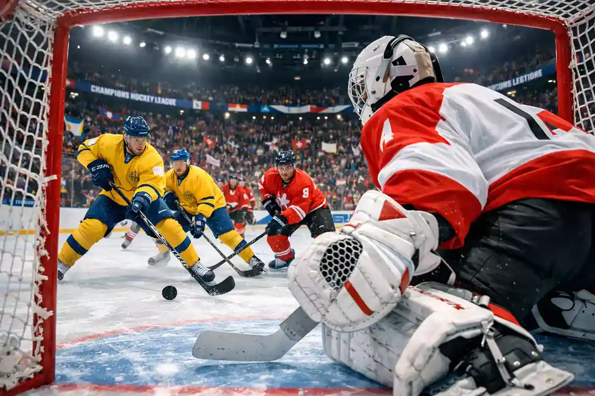 Europäisches Club-Eishockey in der Champions Hockey League Arena